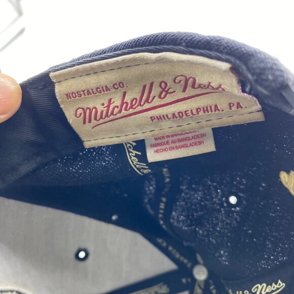 NBA Mitchell & Ness Brooklyn New York Nets Snapback Hat 100% Wool Blue Nostalgia - Picture 8 of 9